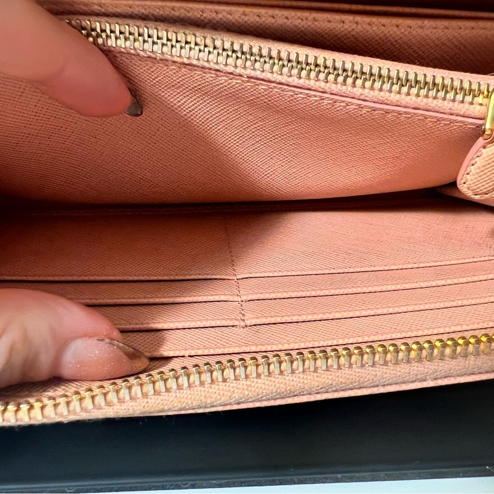 Prada Pink Saffiano Leather Bow Wallet - Picture 10 of 15